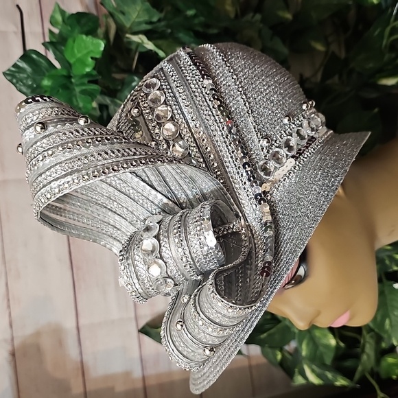 Ms. Divine Designer Collection Elegant Silver Women's Hat